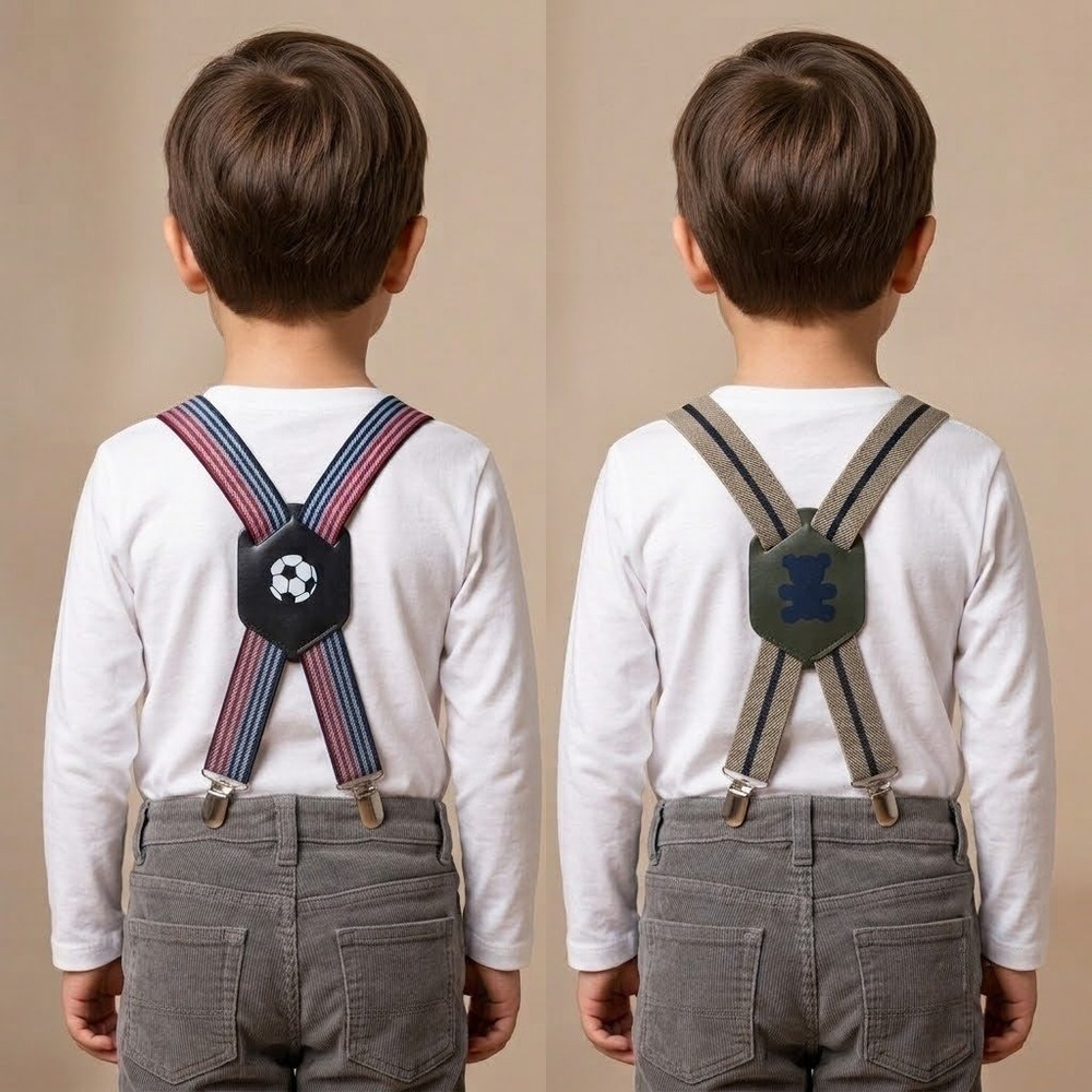 Suspenders Kids 86-104 Striped Adjustable 2-Pack NEW Preppy Photoshoot Boy Cute